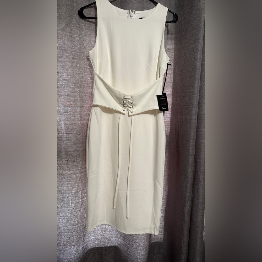 Lulu's off white/Cream Corset detail Dress